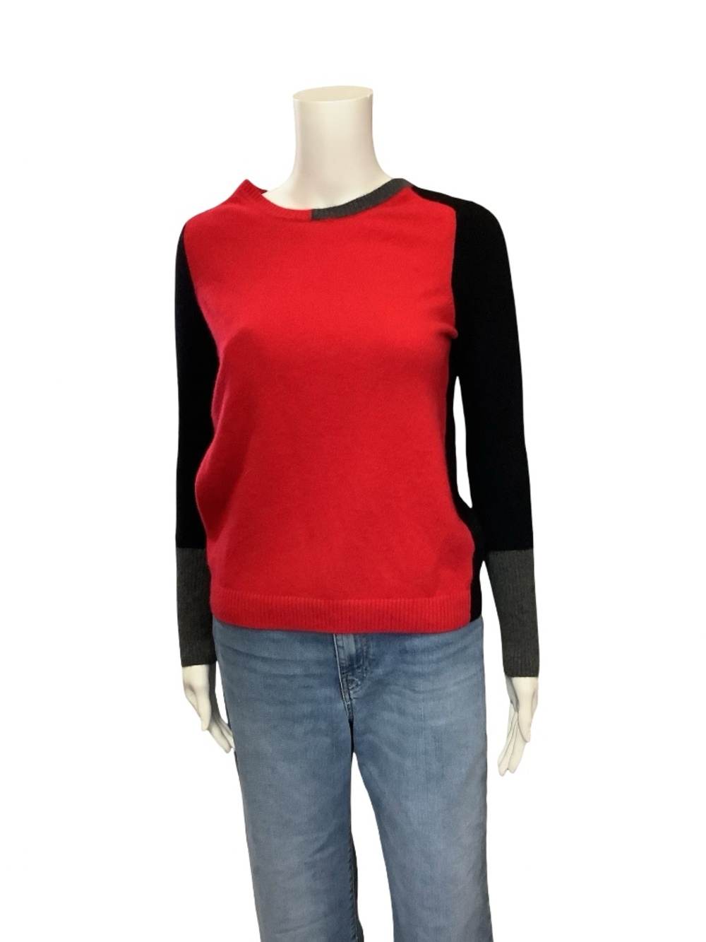 525 America Cashmere Block Print Sweater Size: S